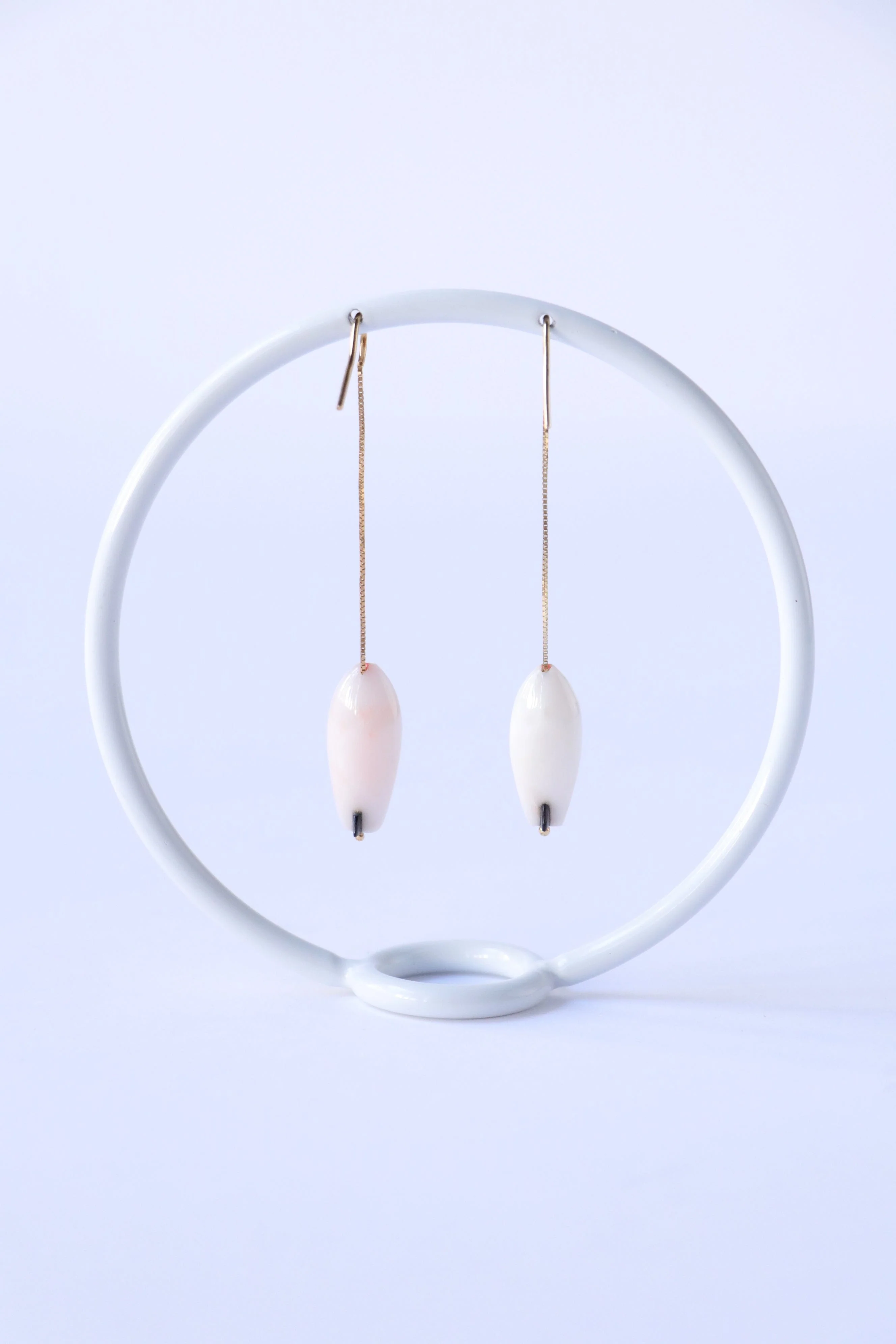 Aliita Surf Earring in White w/ Red Coral - Image 4