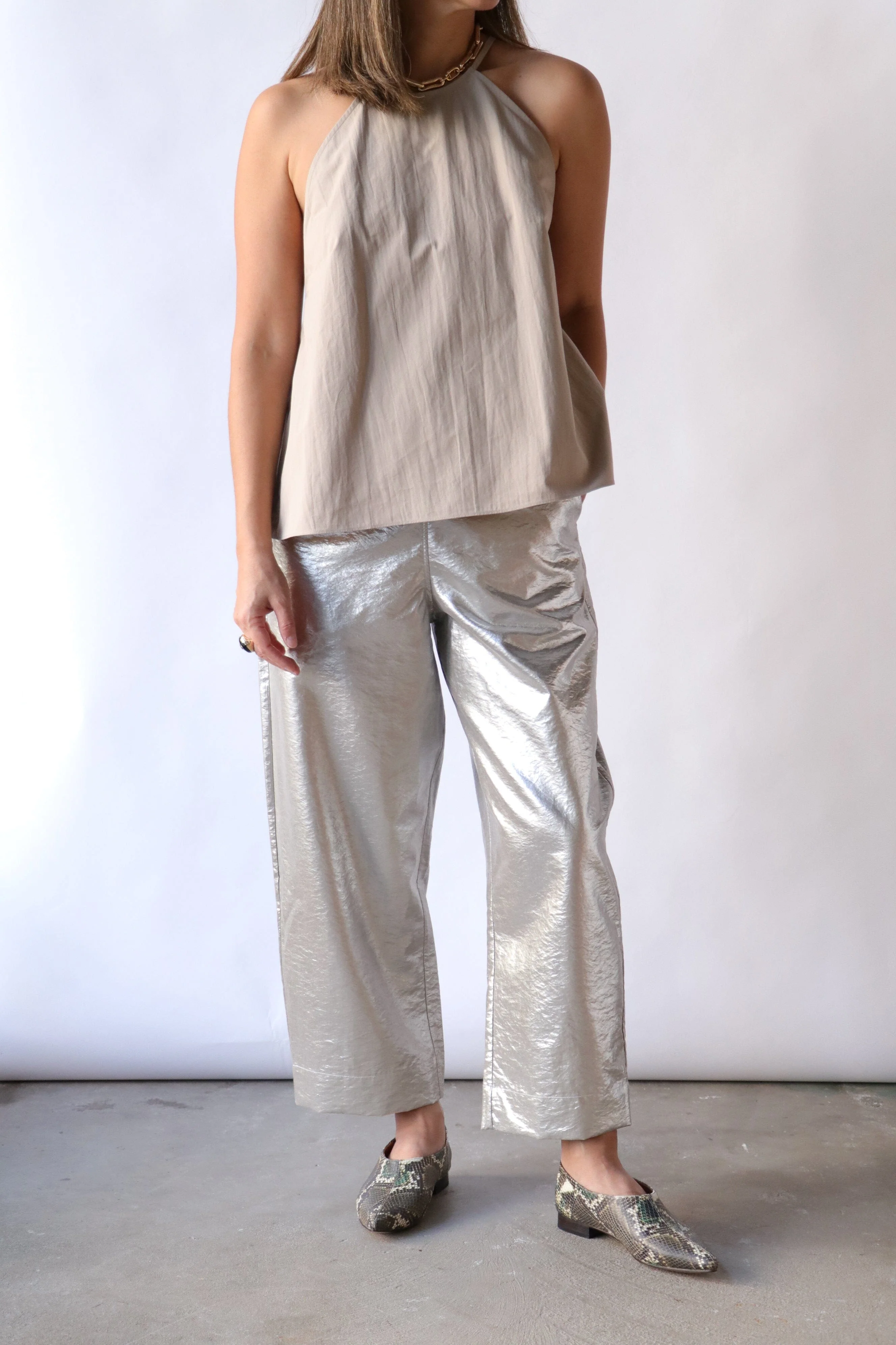Fabiana Pagna Echo Top in Taupe - Image 3