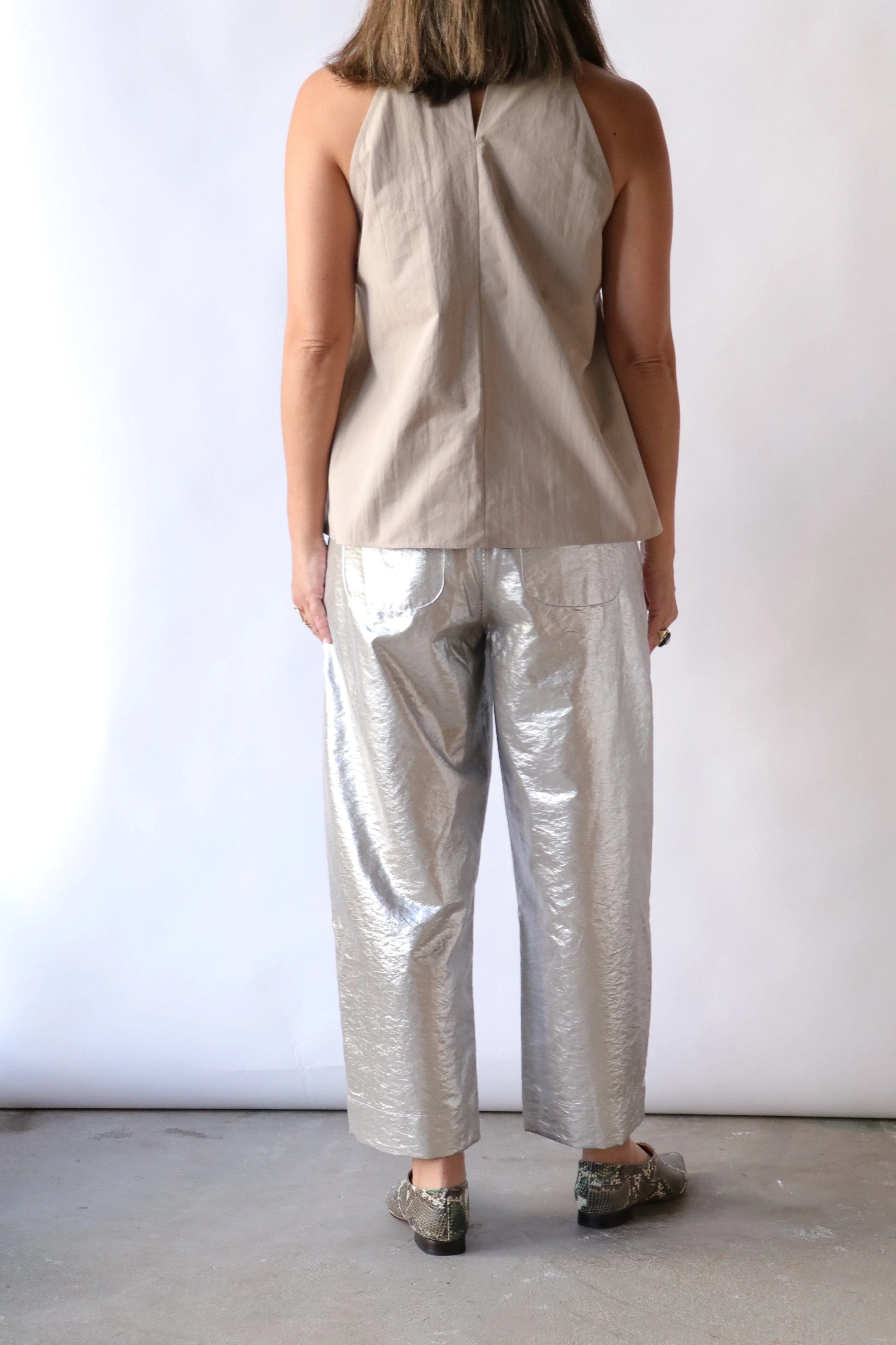 Fabiana Pagna Echo Top in Taupe - Image 4