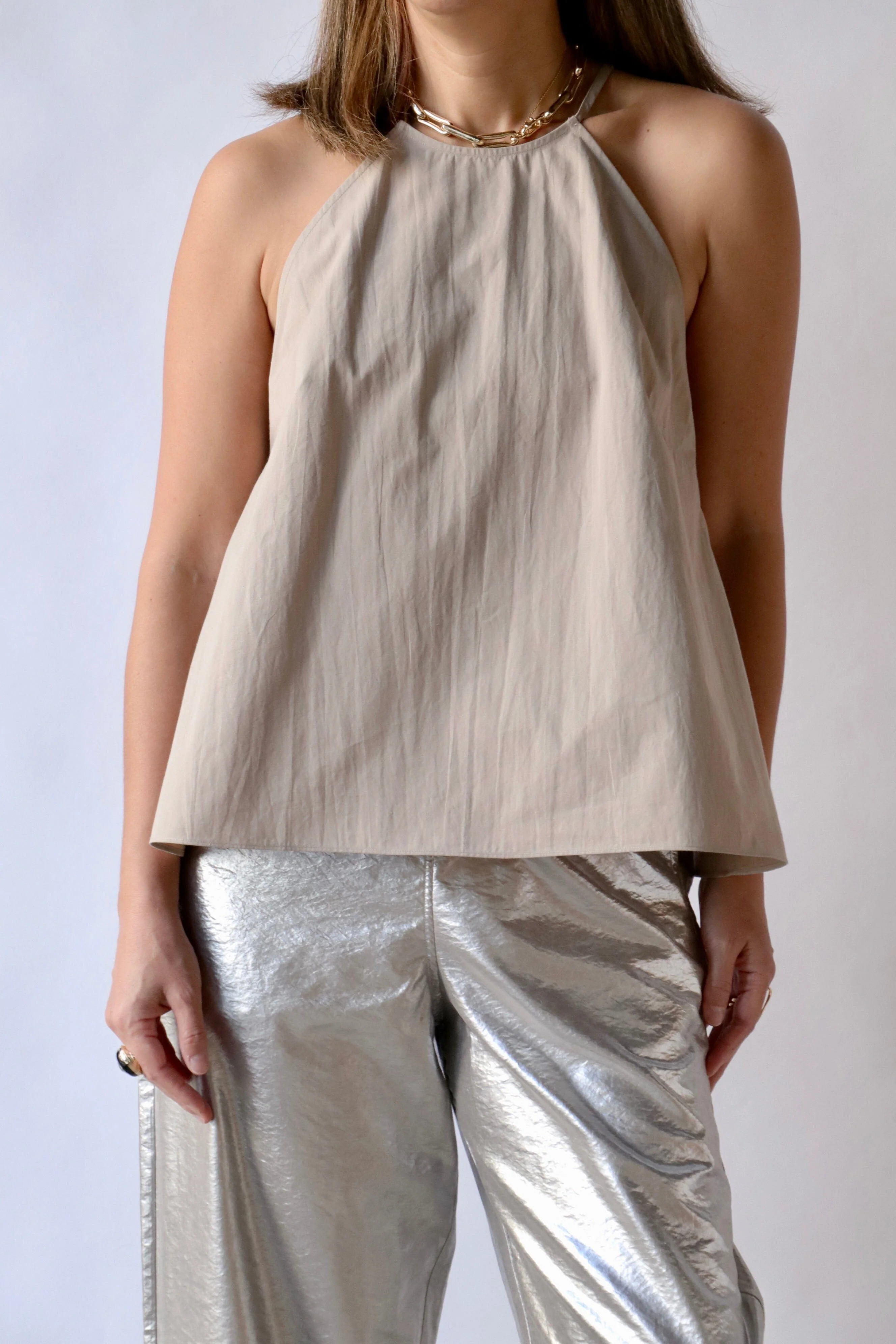 Fabiana Pagna Echo Top in Taupe - Image 5