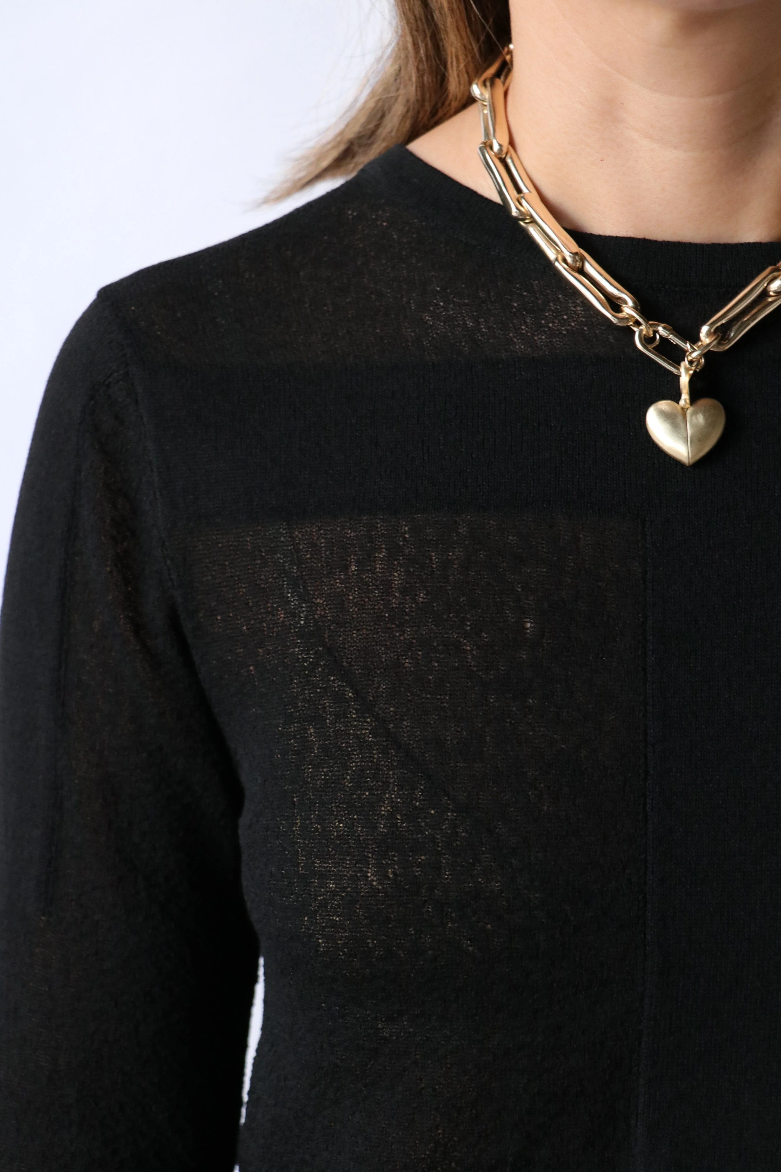 Gauchere Long Sleeve Top in Black - Image 3