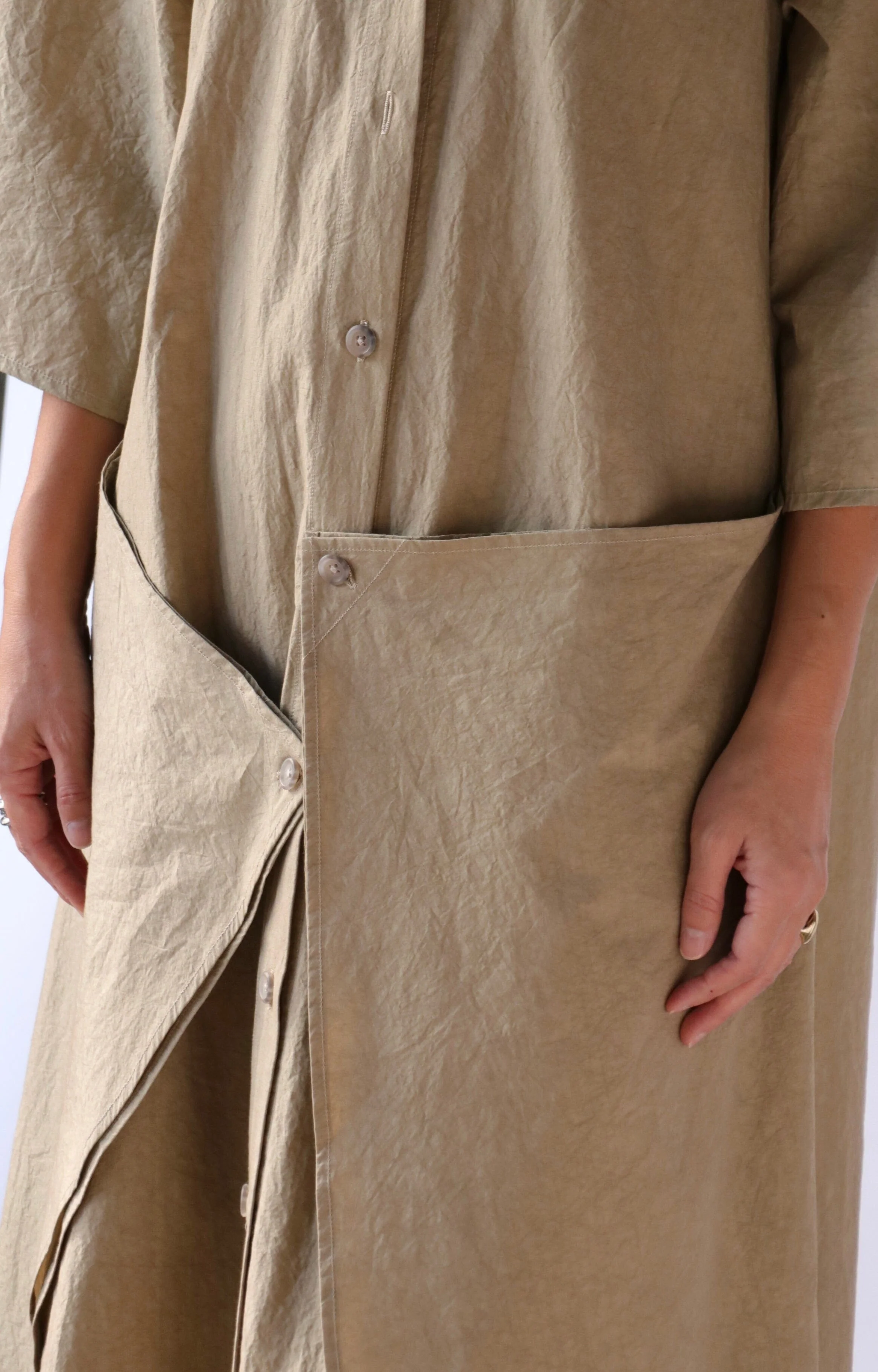 Lauren Manoogian Panel Dress in Drab - Image 4