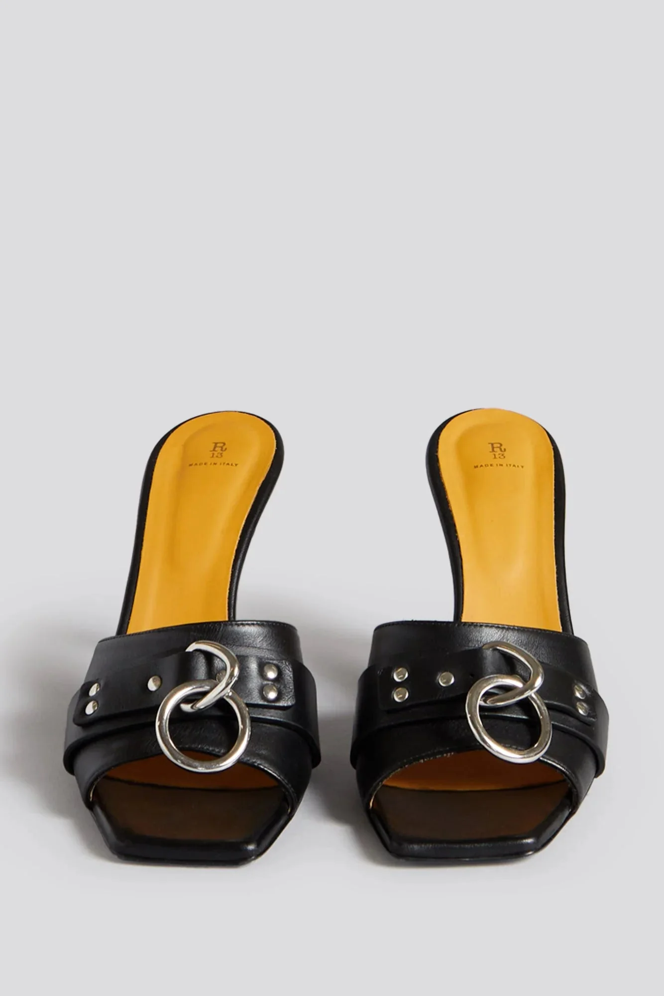 R13 Sid Heeled Harness Slide in Black - Image 3