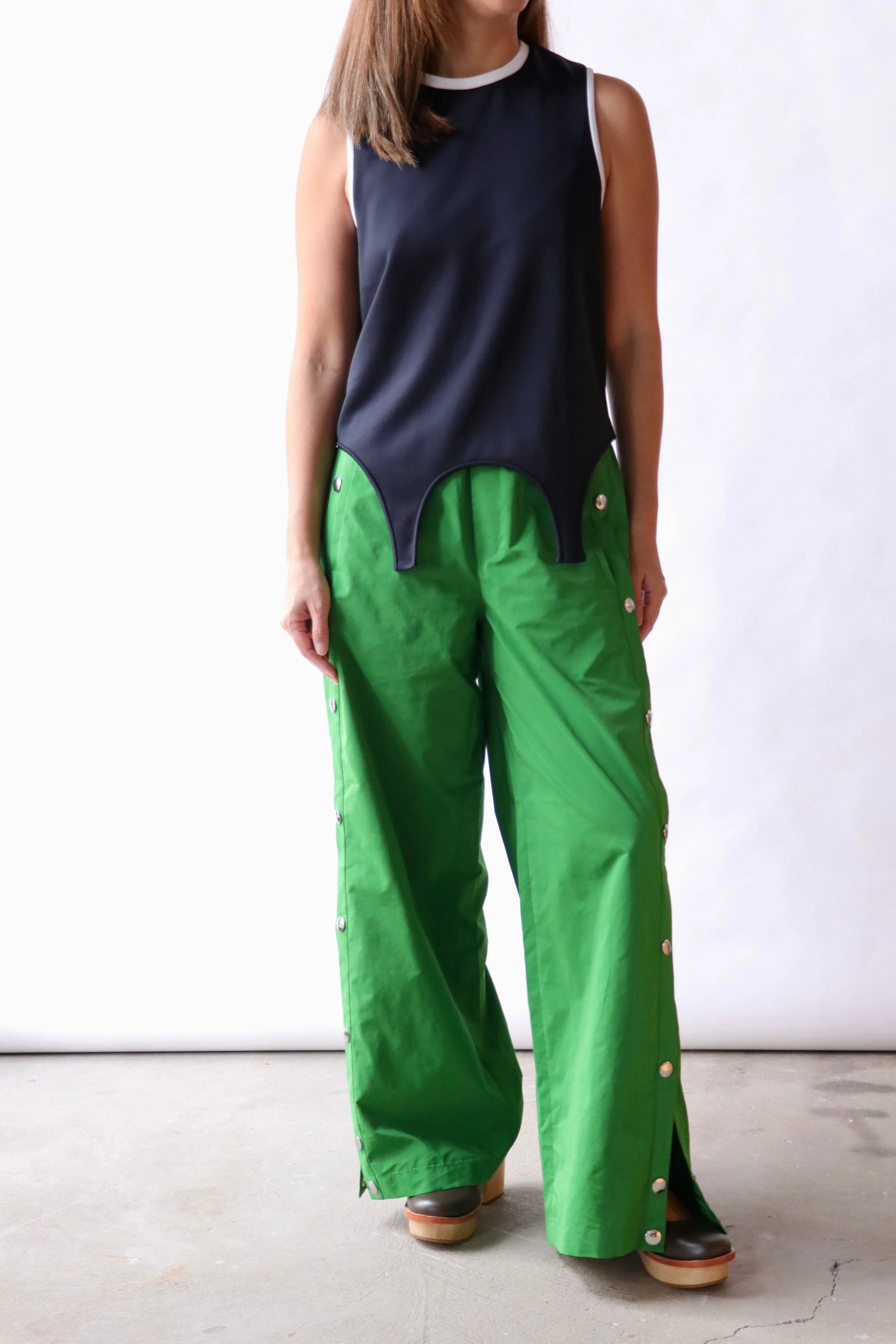 Tibi Active Knit Flip Tank in Navy - Image 4