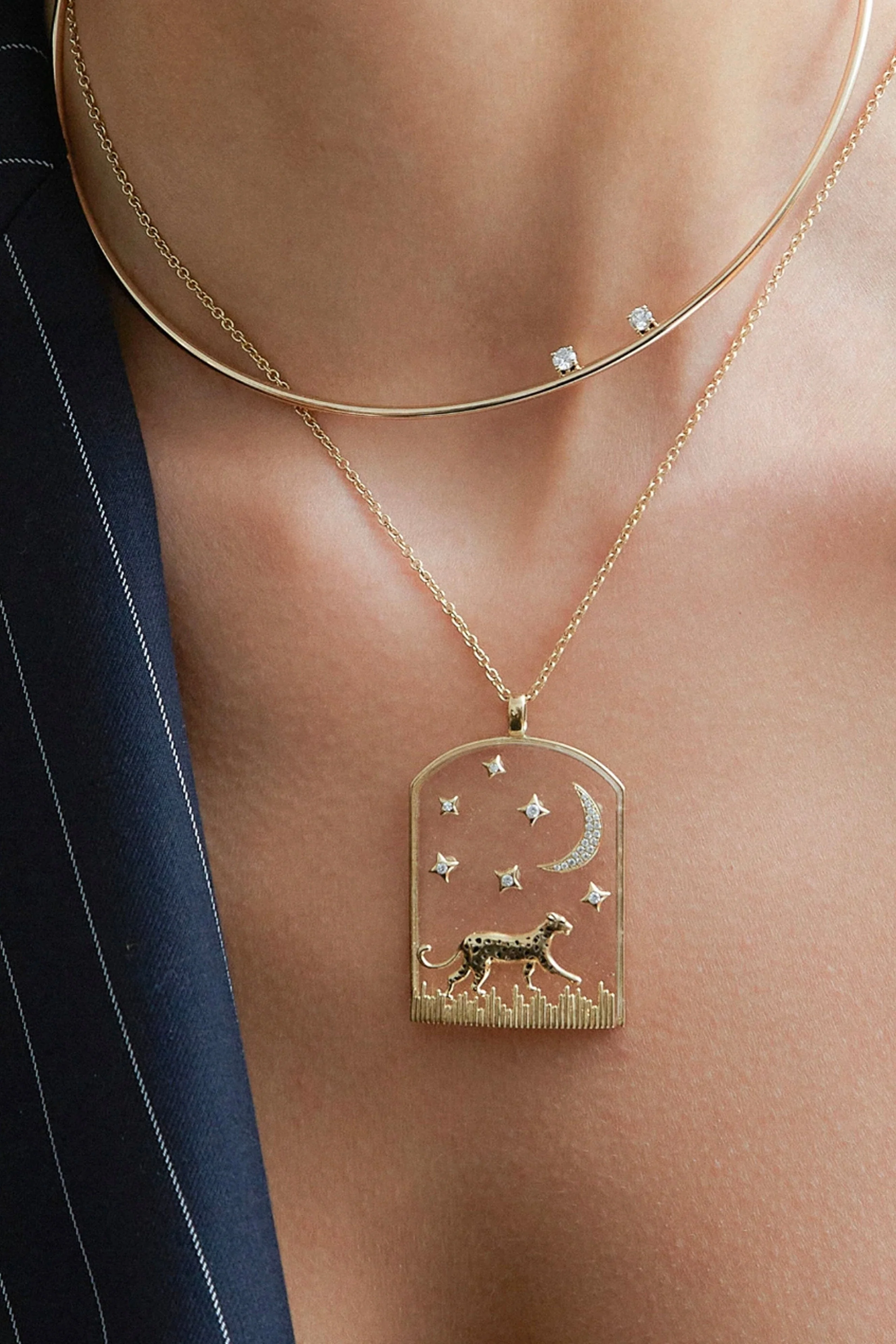 Yvonne Leon Pendentif La Savane Or Jaune - Image 4