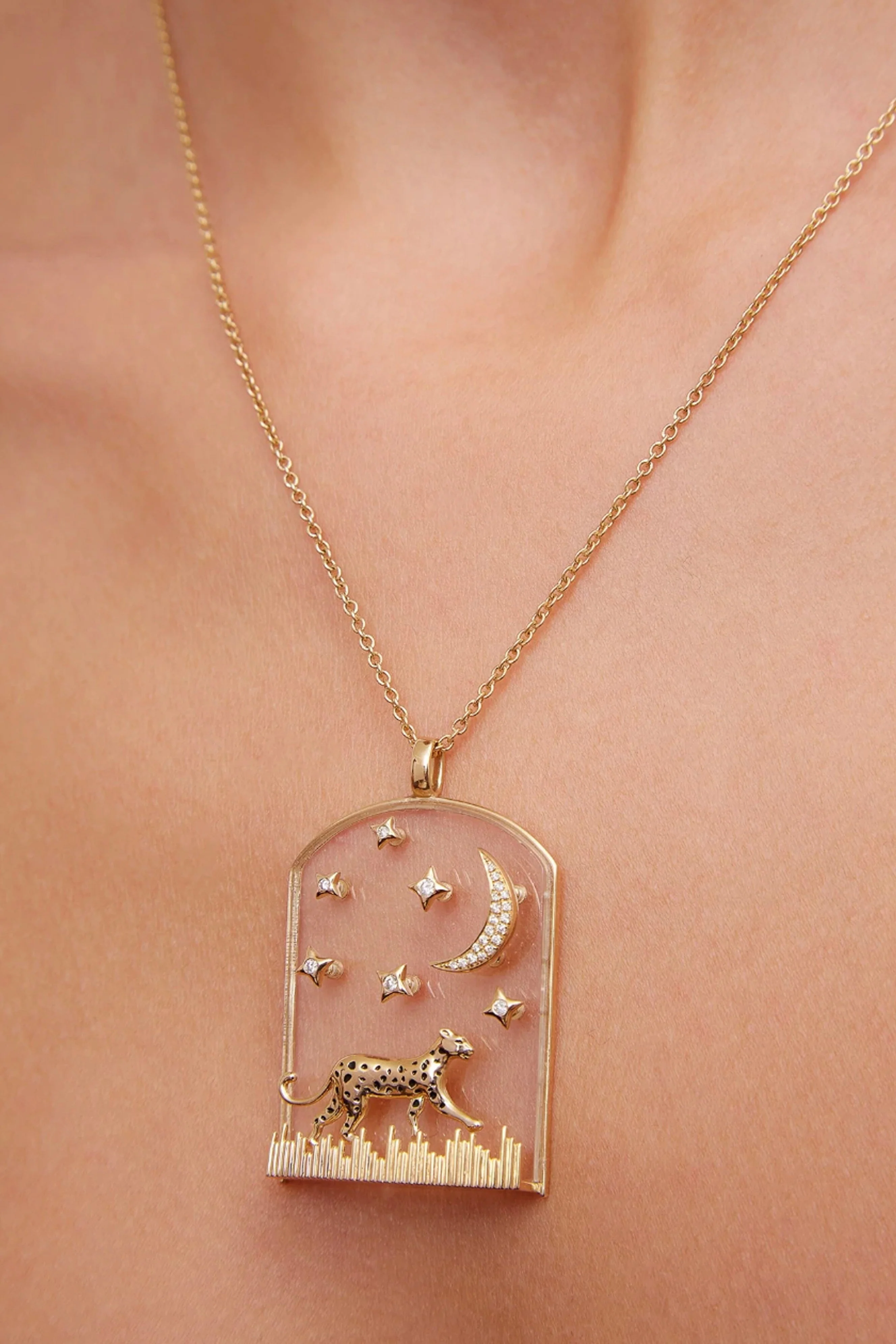 Yvonne Leon Pendentif La Savane Or Jaune - Image 5